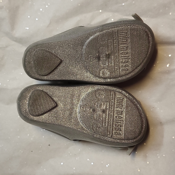 Mini Melissa Gray Glitter Cat Mary Jane shoes - Picture 9 of 10